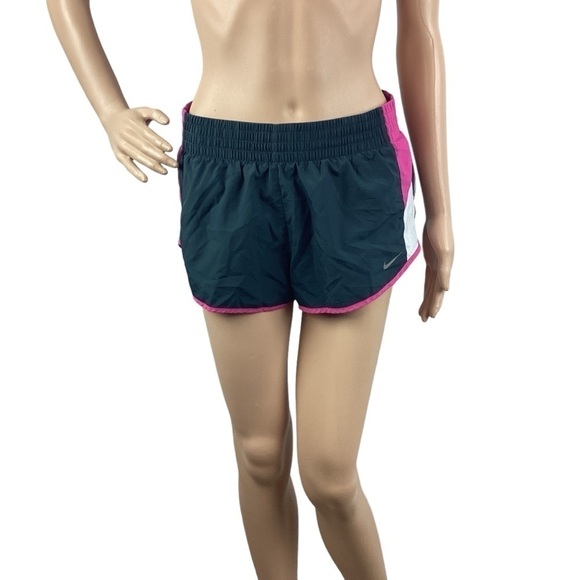 Nike Dri-Fit Tempo Shorts Size M Dark Gray Pink Trim - Picture 1 of 6